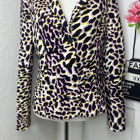 Marc Cain Leopard Print Blazer Size 2 - Picture 4 of 10